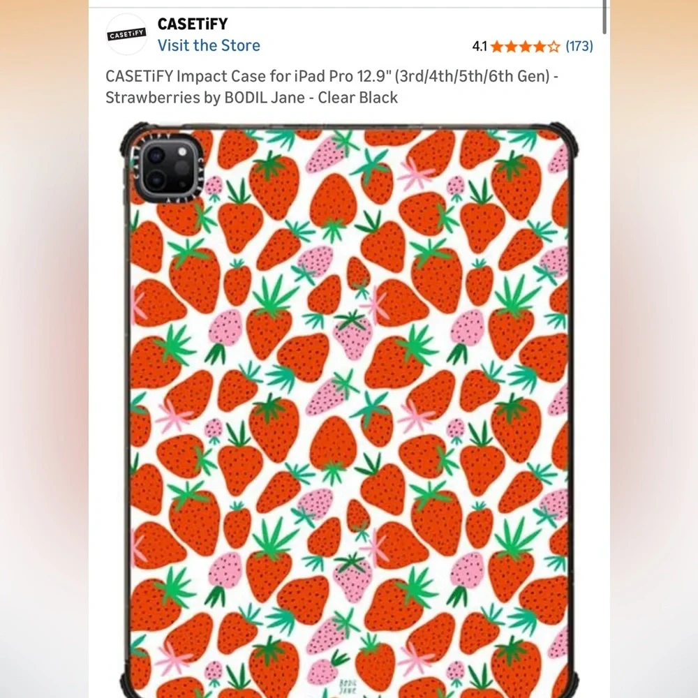 iPad Pro Casetify Strawberry Case 12.9”